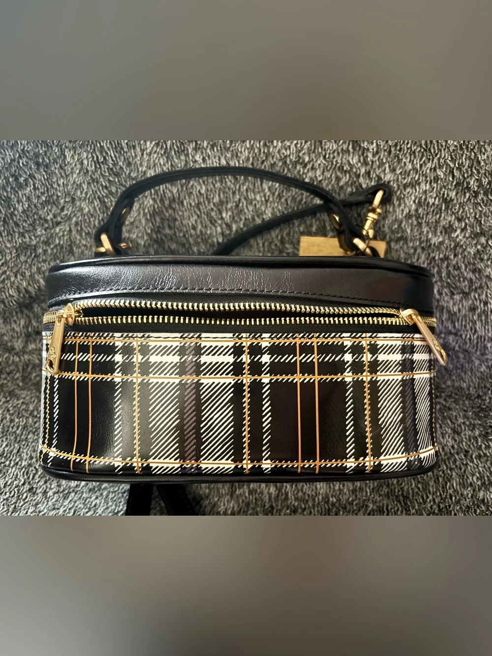 PATRICIA NASH BLK/WHT PLAID TWO PIECE SET